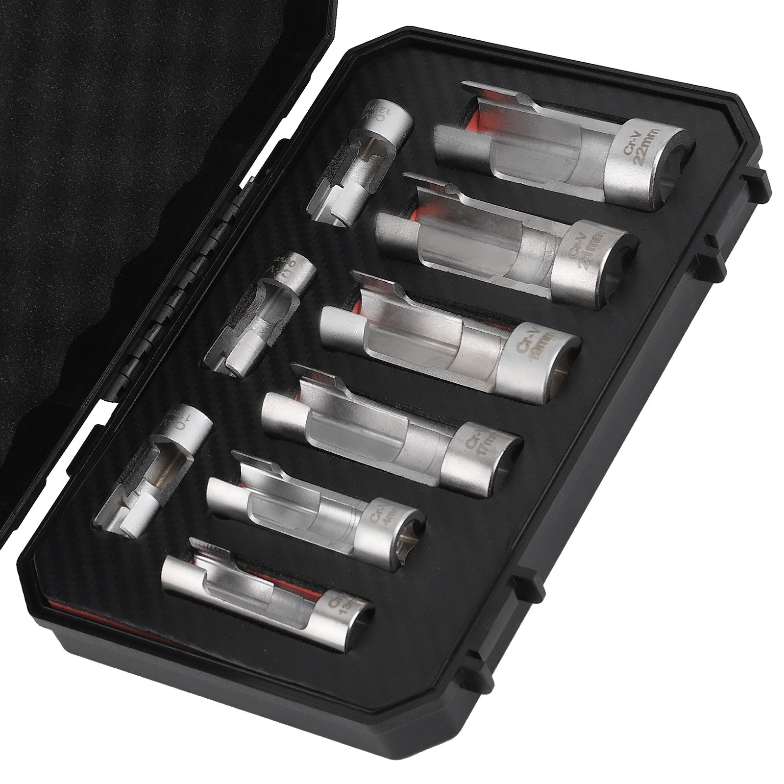 Diesel Injector Fuel Line Socket Wrench Set 17mm 19mm 21mm 22mm 3/8″ sockets