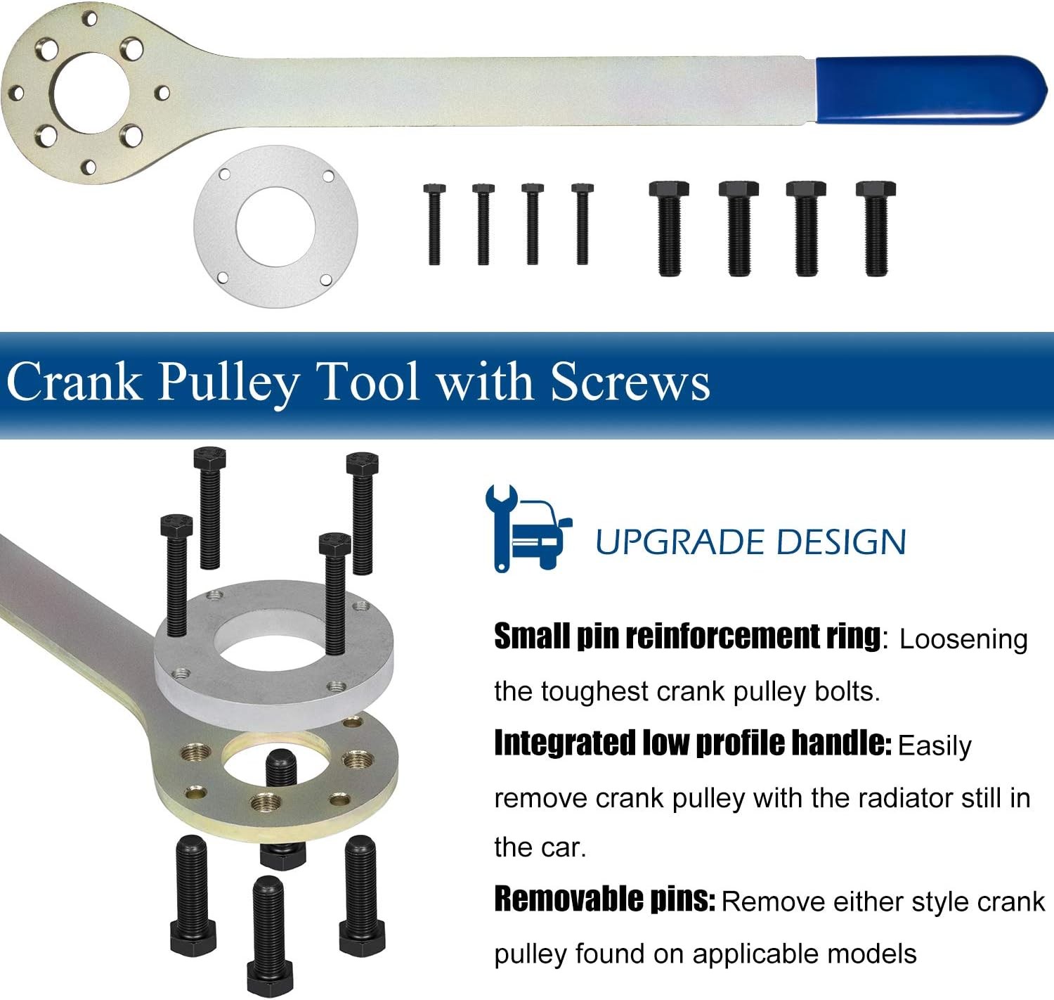 Crank Pulley Tool Cam Gear Lock Camlock Tool Intake/Exhaust Cam Sprocket Wrench