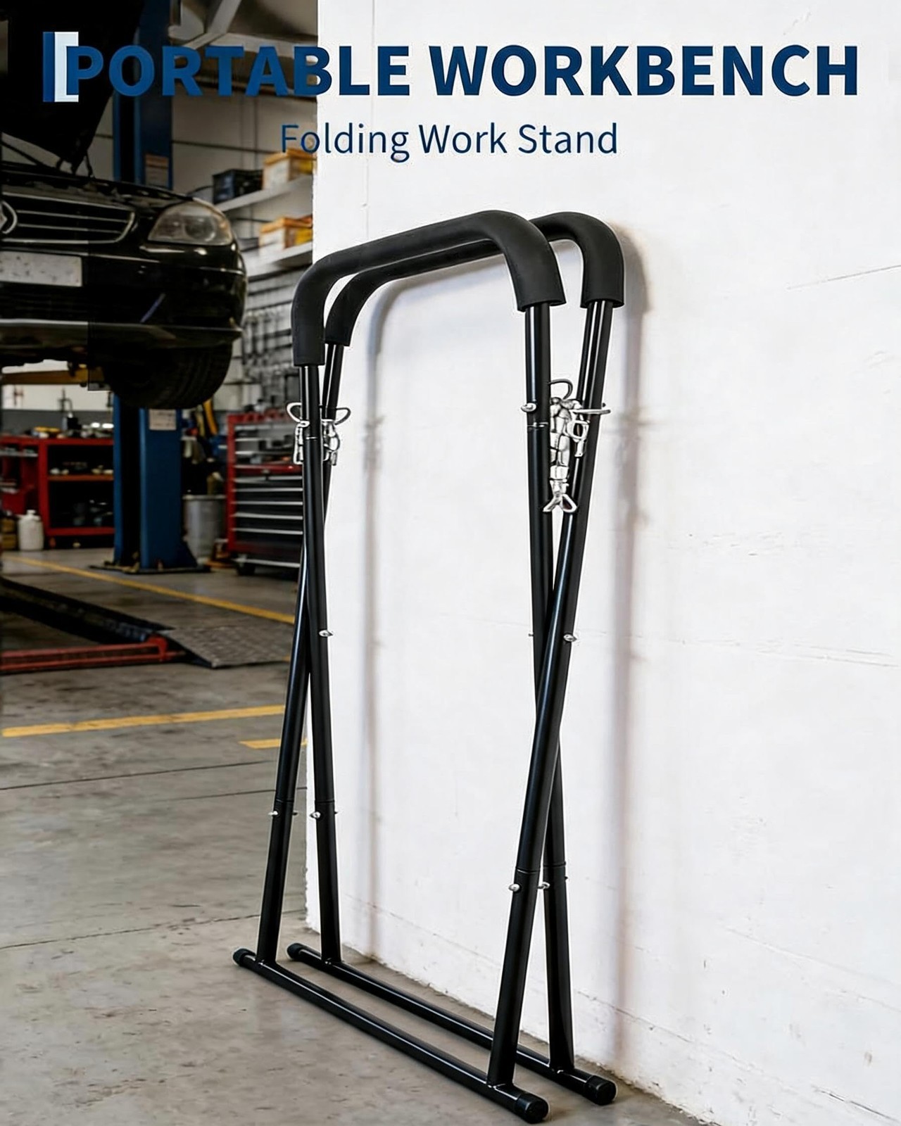 2/4 pack Portable 500LB Capacity Folding Work Bench Stand for Garage,Automotive