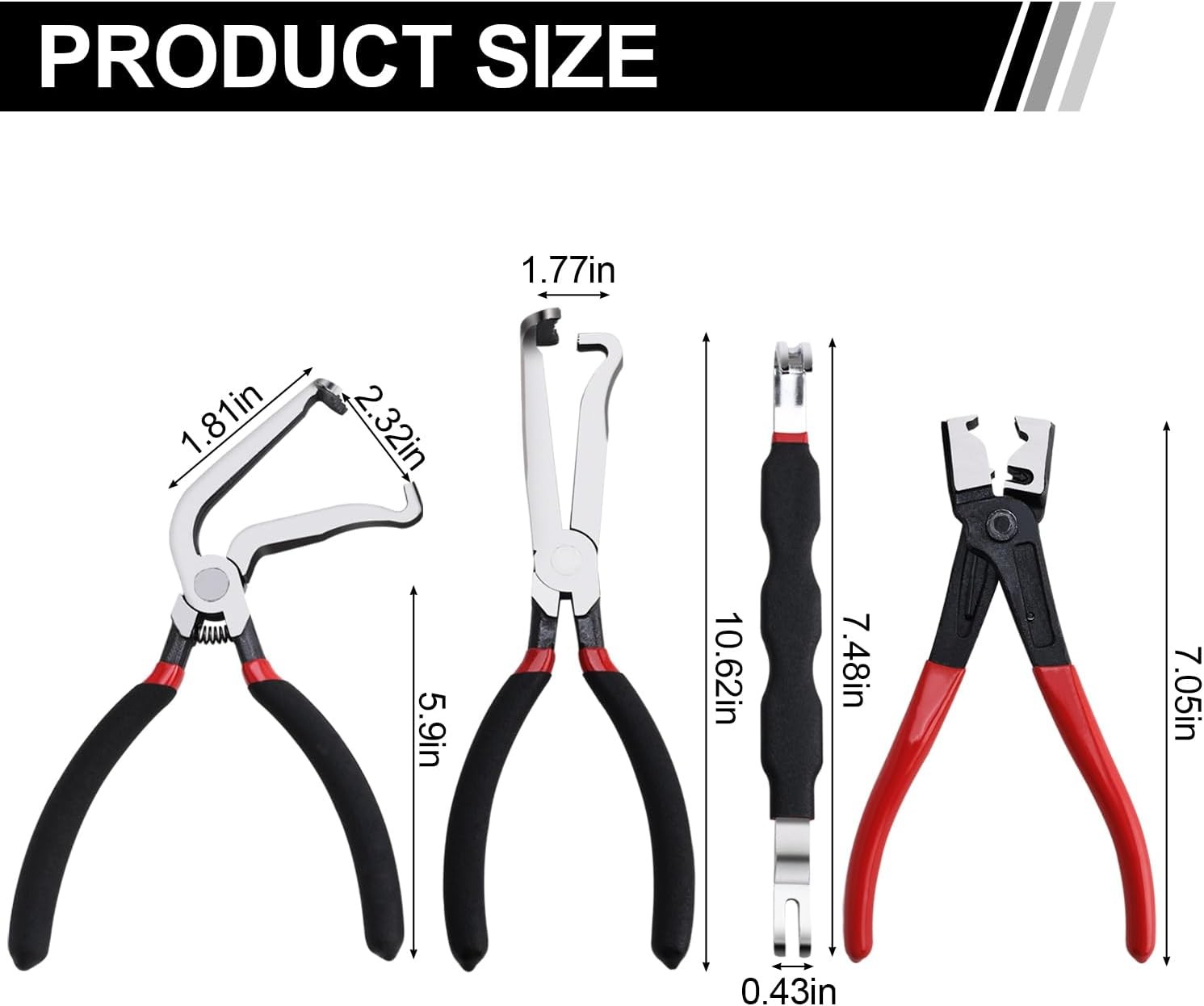 4Pcs Electrical Disconnect Pliers 60° Automotive Electrical Connector Separator