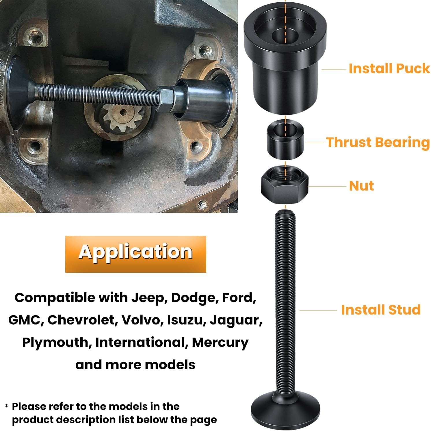 Inner Axle Seal Tool for Dana 30/44/60 Front Differentials – Jeep Dodge Ford