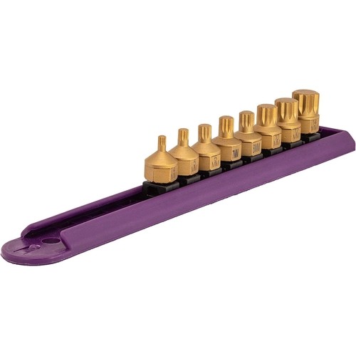 Mayhew 16006 Low-Profile Dual Drive Set, 8-Piece Triple Square, Titanium-Coated