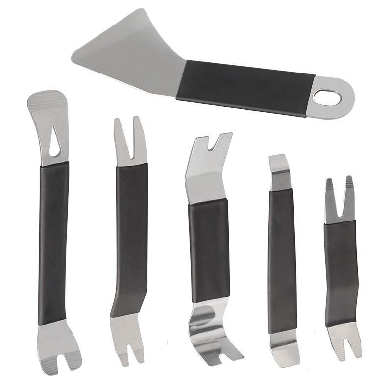 Stainless Steel Car Trim Removal Tools 6PCS for Door Panel Audio Console Repair