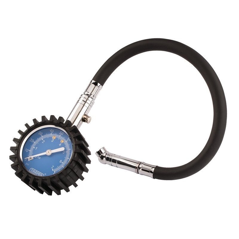 Draper 91357 Tyre Pressure Gauge, 0 – 100psi, 0 – 7 bar