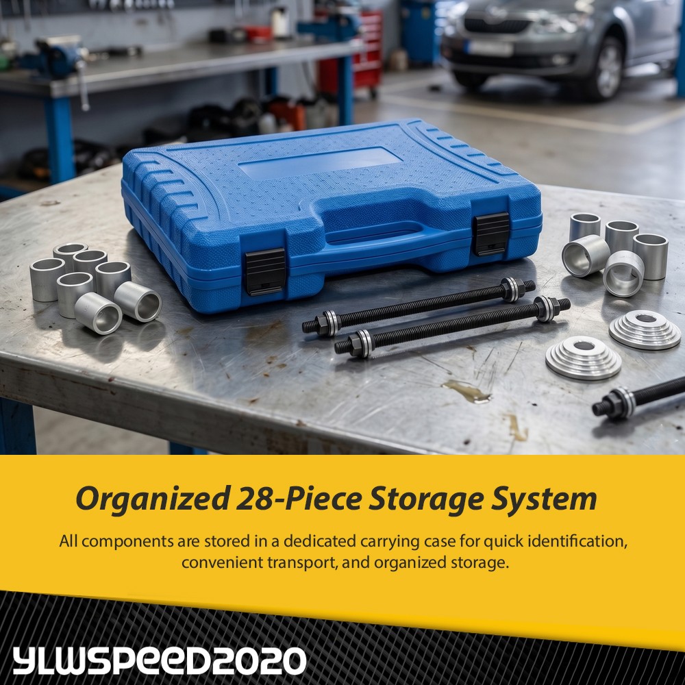 Universal Press Pull Sleeve Kit Bush Bearing Removal Insertion Tool Kit Set 28PC