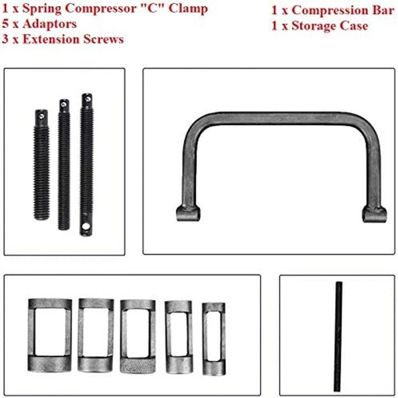 Heavy Duty 5 Sizes Valve Spring Compressor Pusher Automotive Tool Kit for Car US