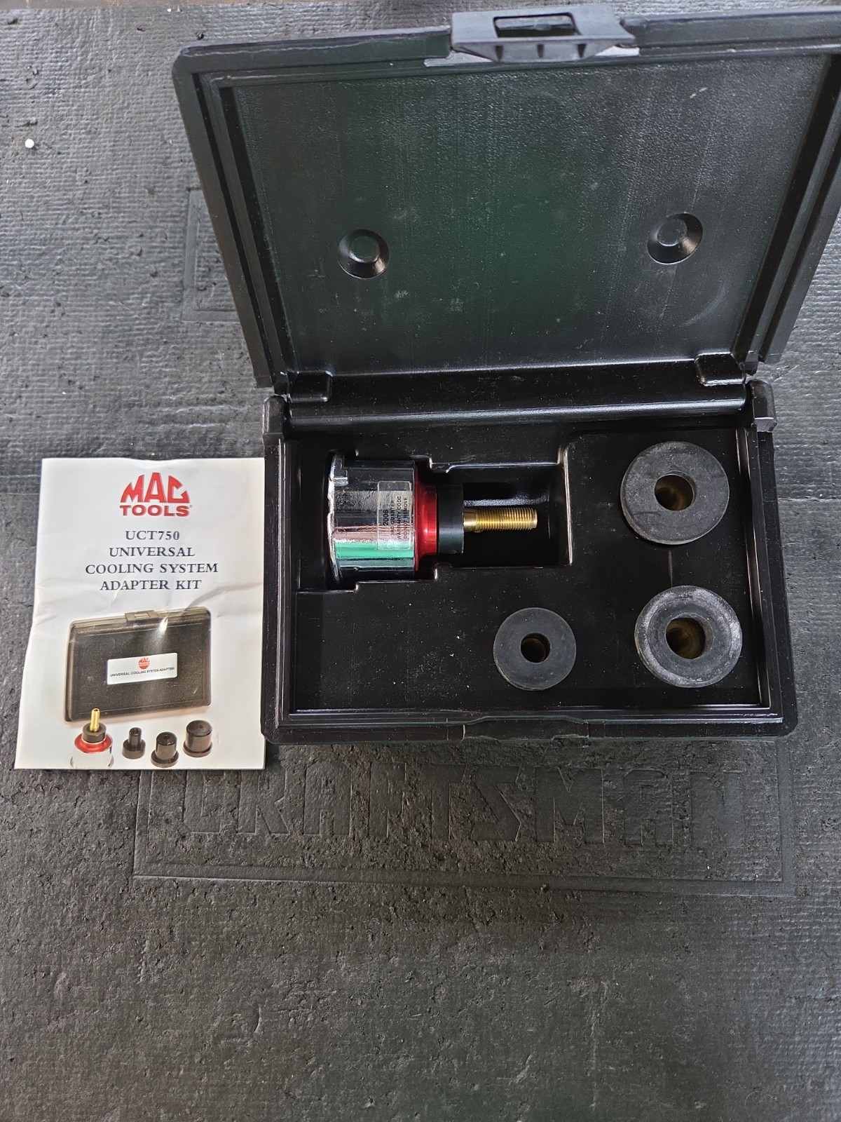 MAC Tools UCT750 SmartFit Universal Radiator Adapter Set with latching case EUC