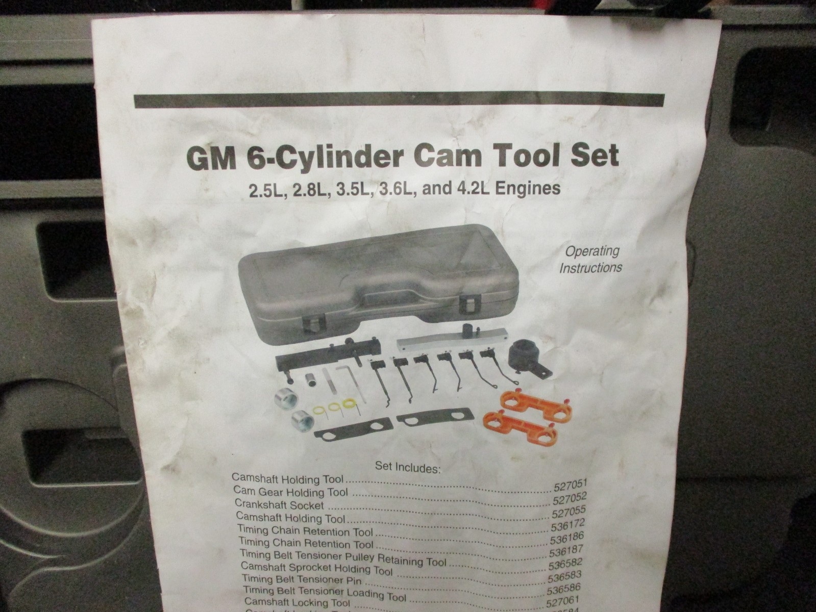 AUTOMOTIVE TOOLS * OTC * GM 6 CYLINDER CAM TOOL SET * 6688