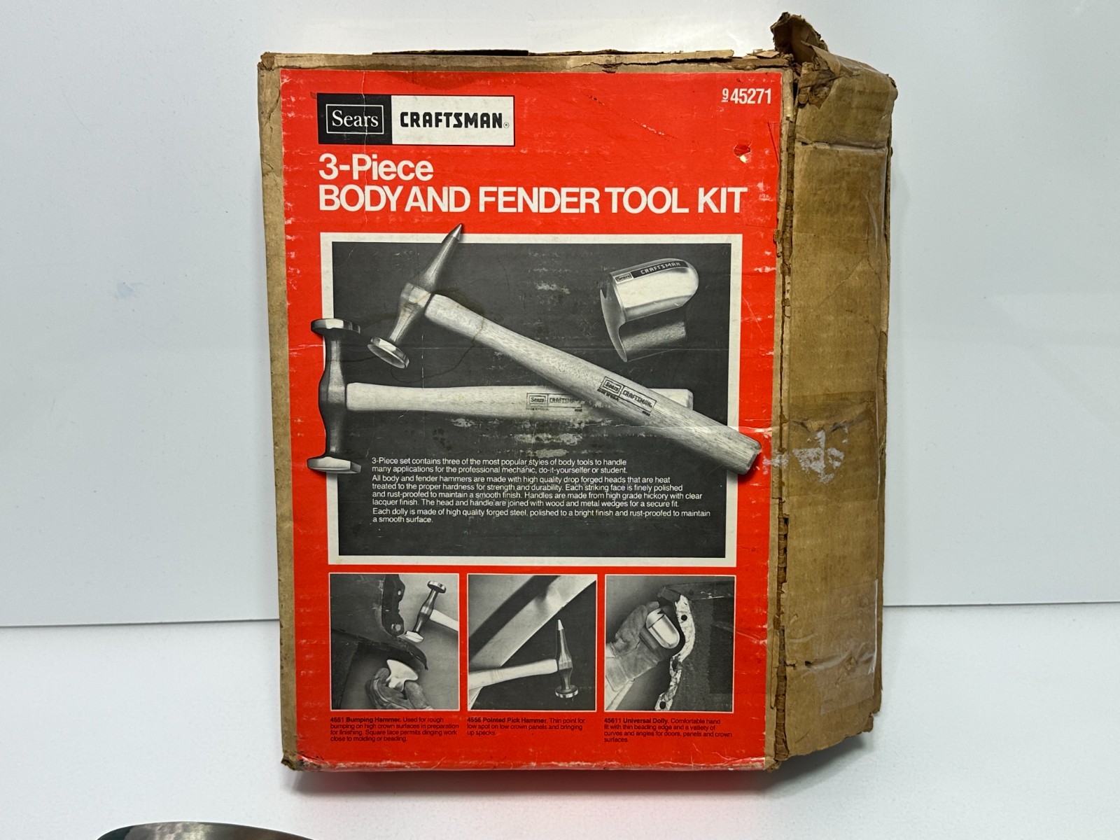 Sears Craftsman USA 45271 4pc Body & Fender Repair Set, Body Hammer & Dolly Pair