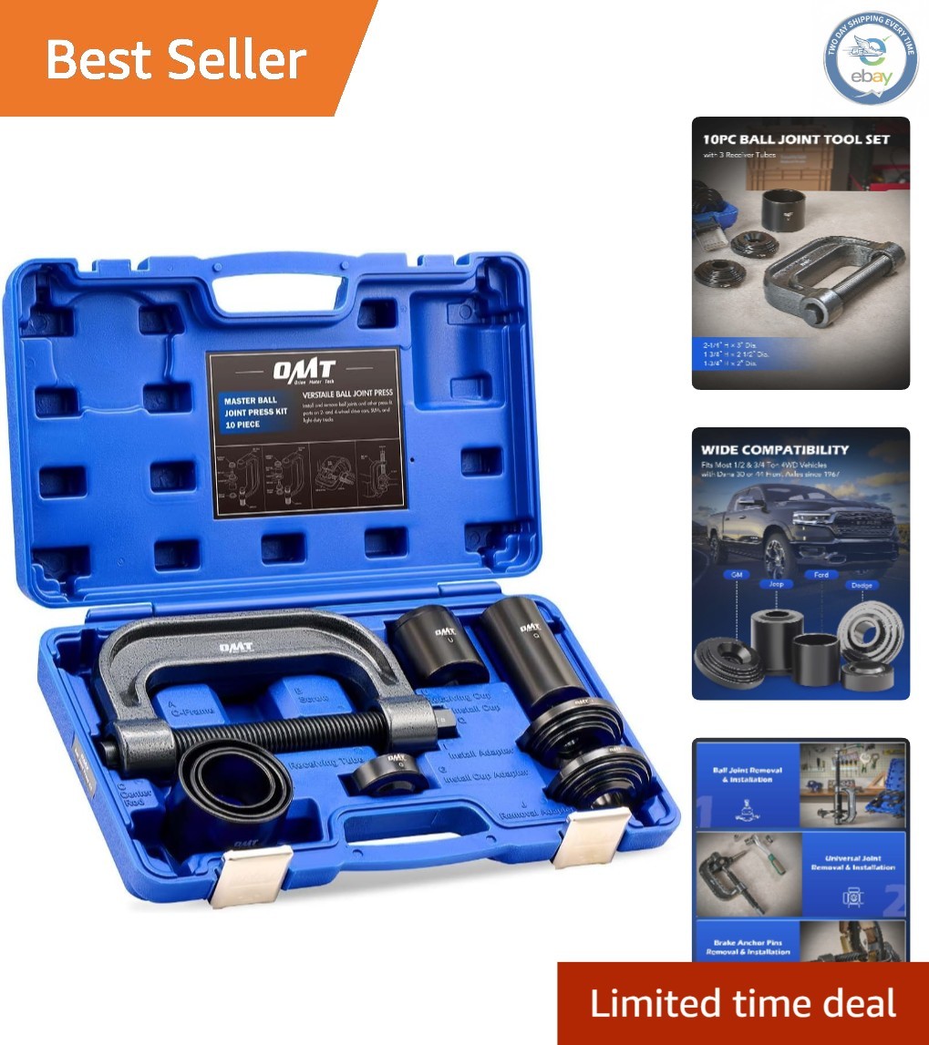 Professional U Joint Removal Tool Set with Heavy Duty Construction for 2WD & 4WD