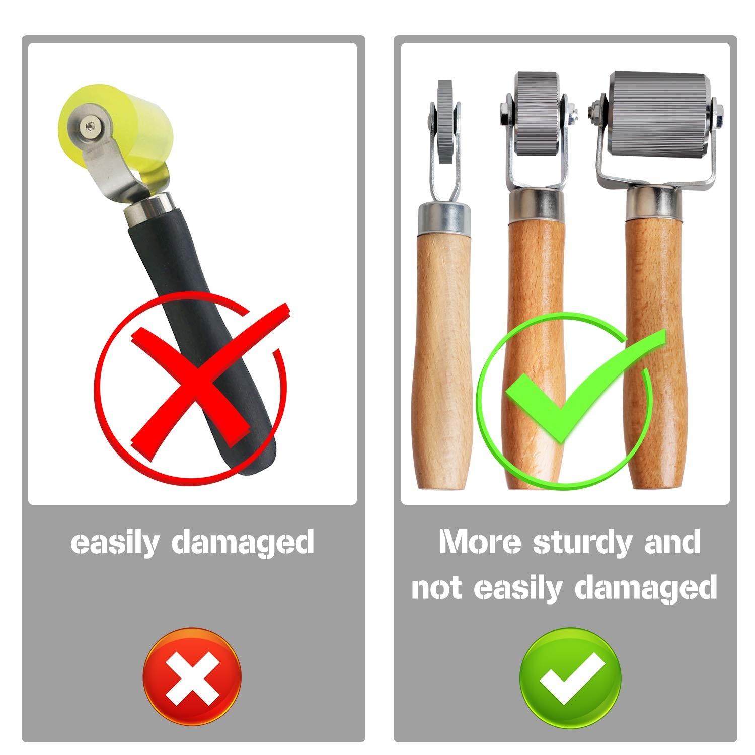 Car Sound Deadening Roller Metal Installation Tool 3 Pcs for Auto Noise Roller
