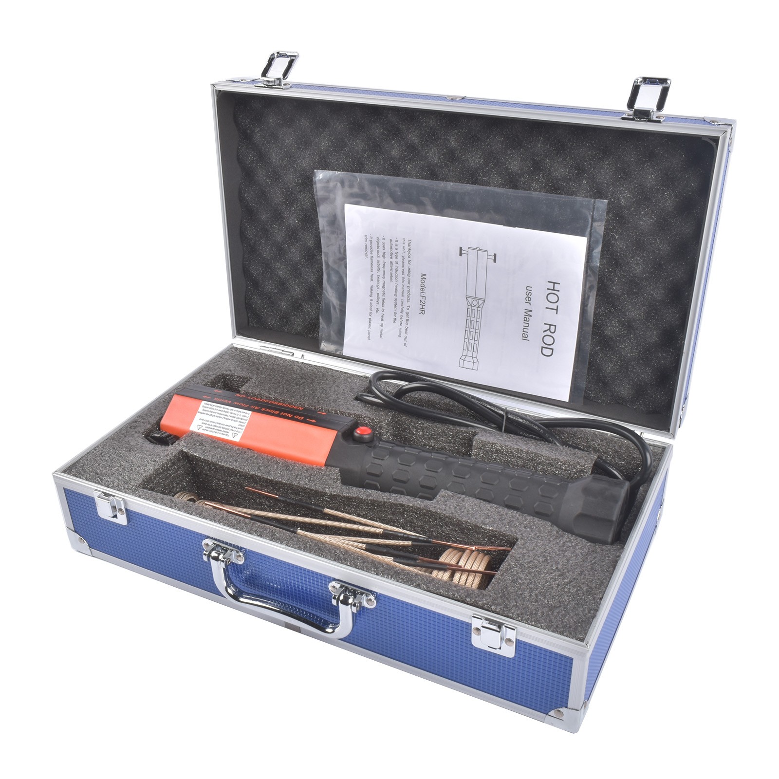 Hand Held Magnetic Induction Heater with 8 Coils + Portable Toolbox 110V 1/1.2KW