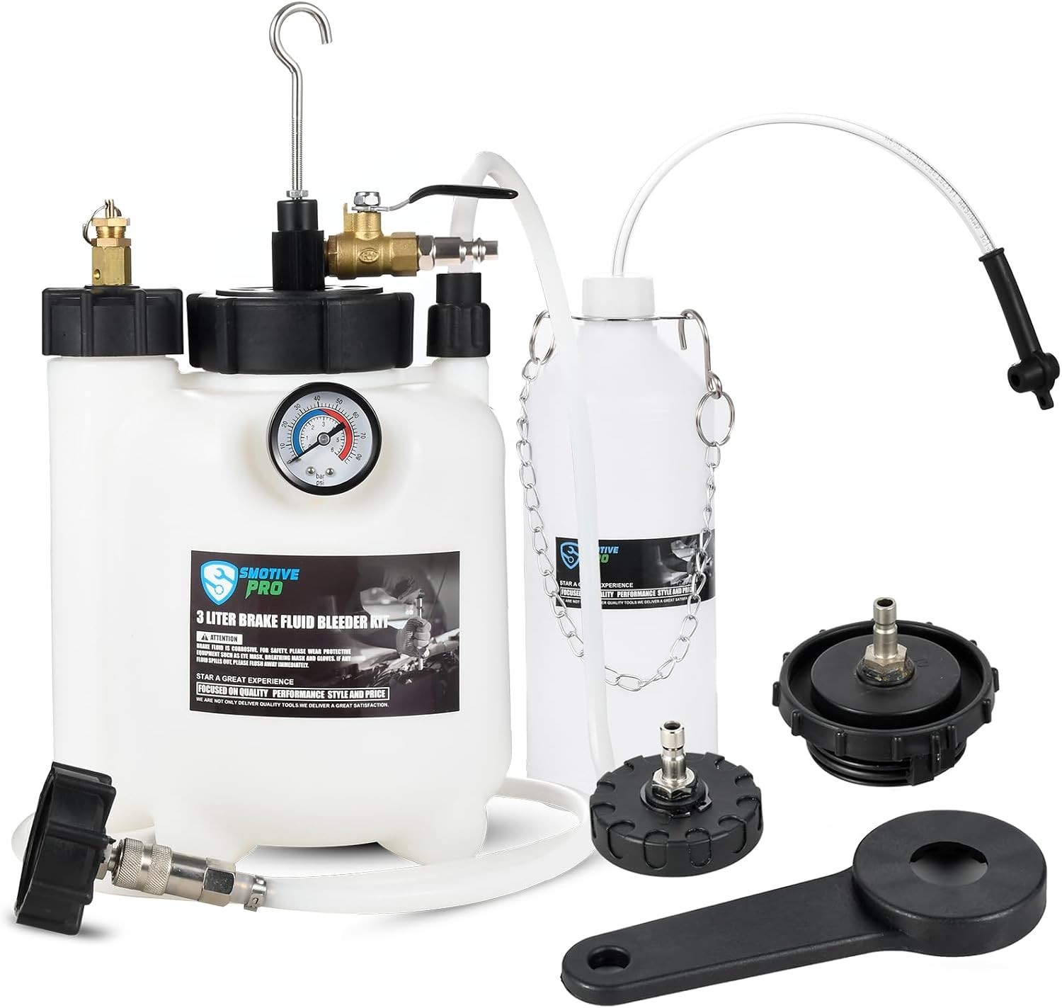 Complete 3L Pneumatic Brake Bleeder Set – Durability & Efficiency Guaranteed