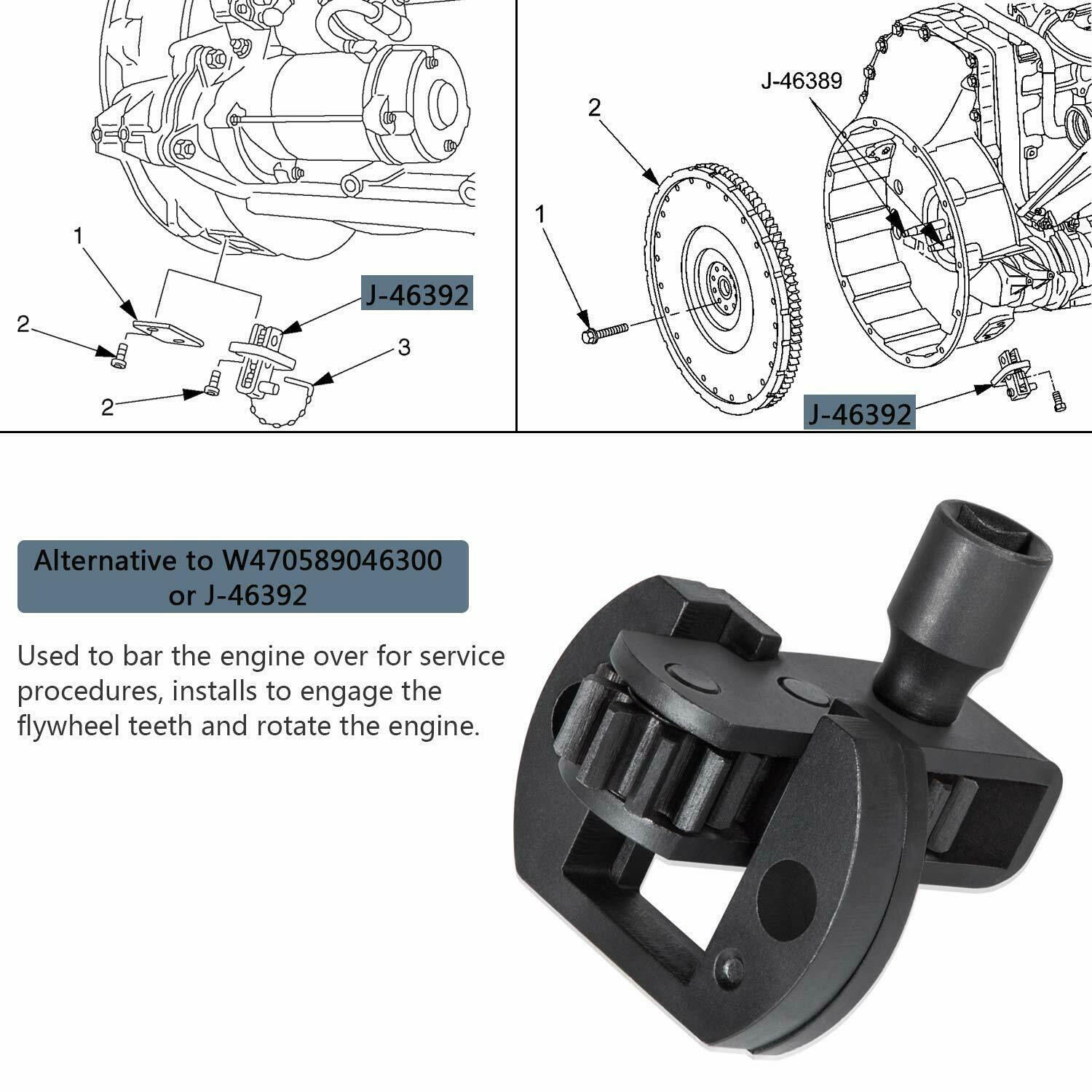 E-cowlboy Engine Barring Tool for Detroit Diesel DD13 DD15 DD16 Alternative