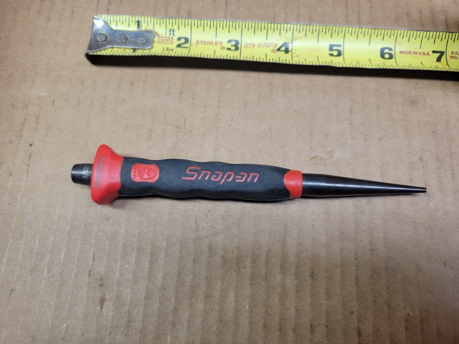 Snap On 3/32″ Starter Punch With Red / Black Comfort Handle Grip No PPSG203