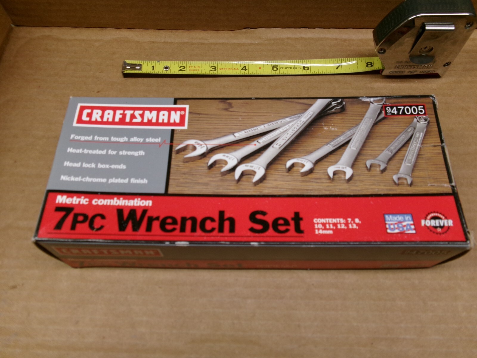 Craftsman USA 7-Piece Metric Wrench Set No 47005 NOS