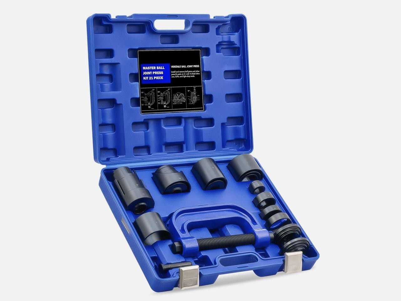 21-Piece Ball Joint Press Master Kit for 2/4WD – Removal & Installation Tool Set
