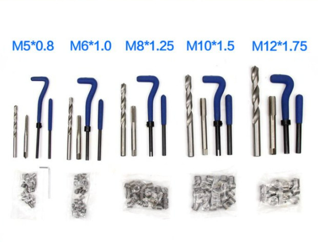 150 PCS Thread repair tool SET(M5*0.8/M6*1.0/M8*1.25/M10*1.5/M12*1.75)