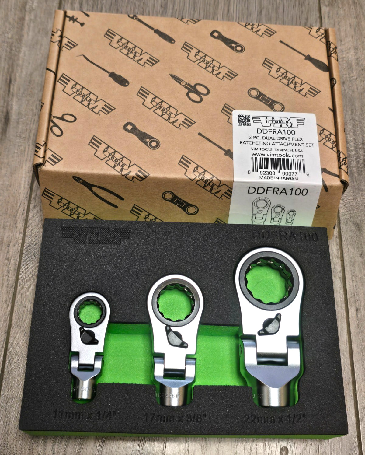 Vim Tools DDFRA100, Nora Reversible Flex Ratchet Adapters for Dual Drive Sockets
