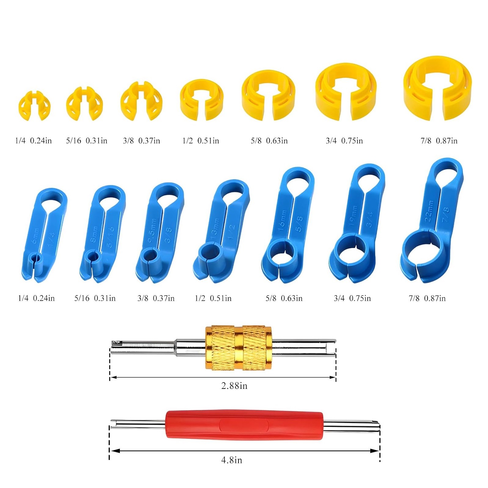 16PCS AC Fuel Line Quick Disconnect Tools Set 7 Size Car Removal Tools Kit