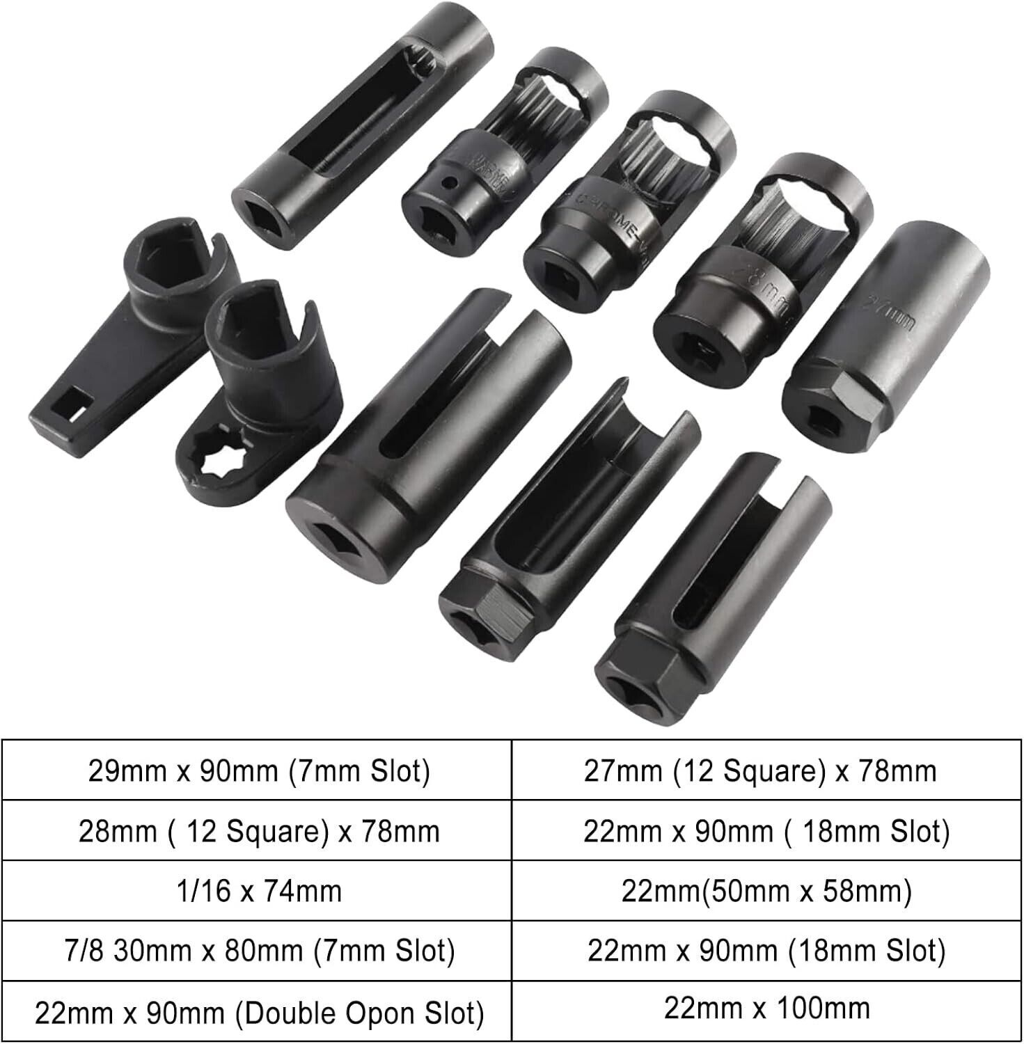 10 Pack Oxygen Sensor Socket Set Sensor Oil Pressure Sending Unit Removal Tool