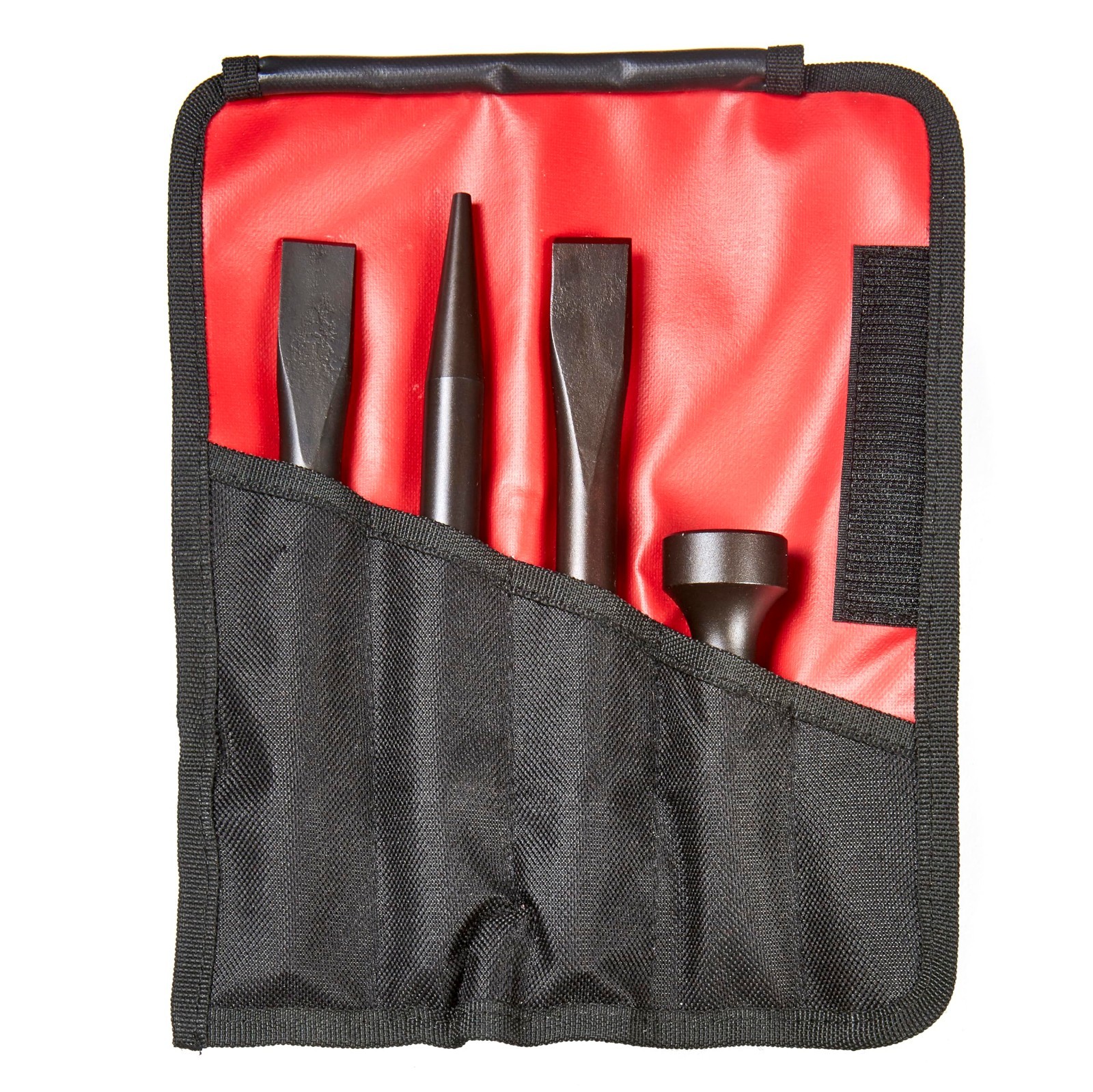4-Piece Heavy-Duty Pneumatic Tool Set, .498 Shank, Black Oxide Finish – Durable