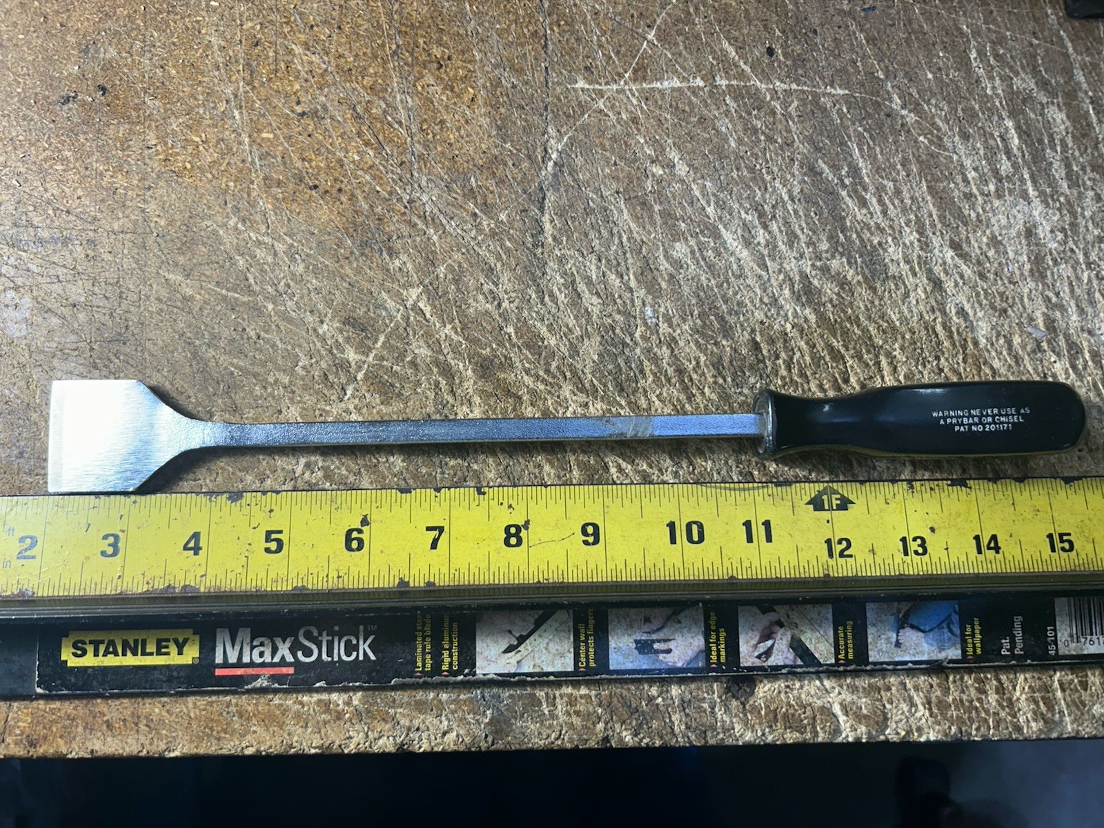 Snap On Tools Black 14″ Hard Handle Rigid Gasket Scraper CSA14