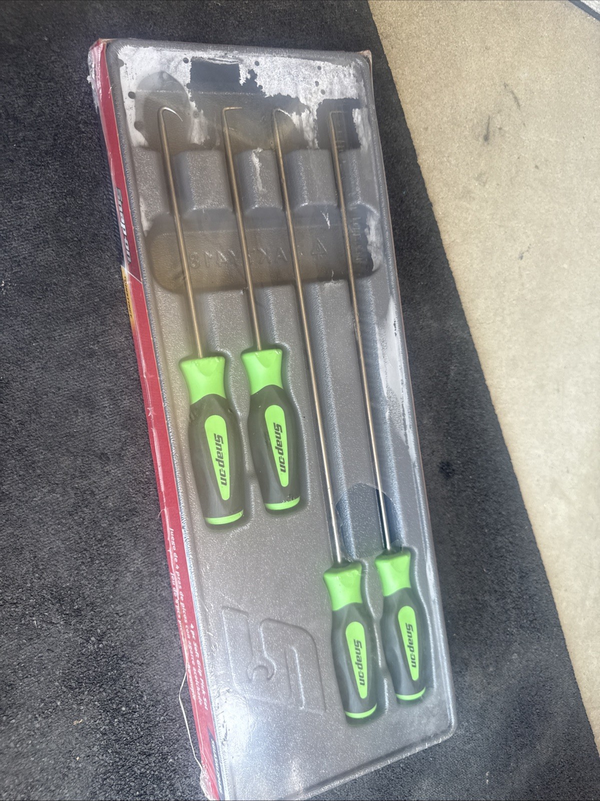 For Snap On 4pc Instinct® Long Soft Grip Grn Pick Set SGLASH1204BG Small Rust