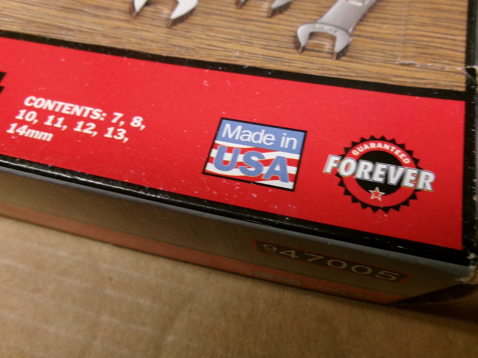 Craftsman USA 7-Piece Metric Wrench Set No 47005 NOS
