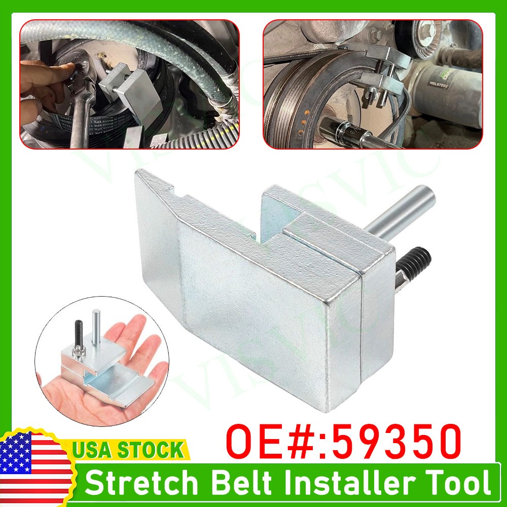 59350 Stretch Belt Installer Tool Fits for Extra Deep Double Pulleys for Ford/GM