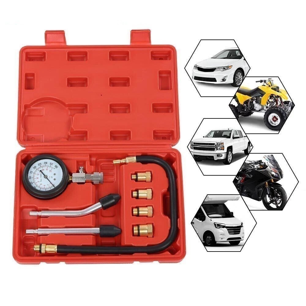 Engine Cylinder Compression Gauge Tester Kit Gas Engine Diagnostic Testing Tool