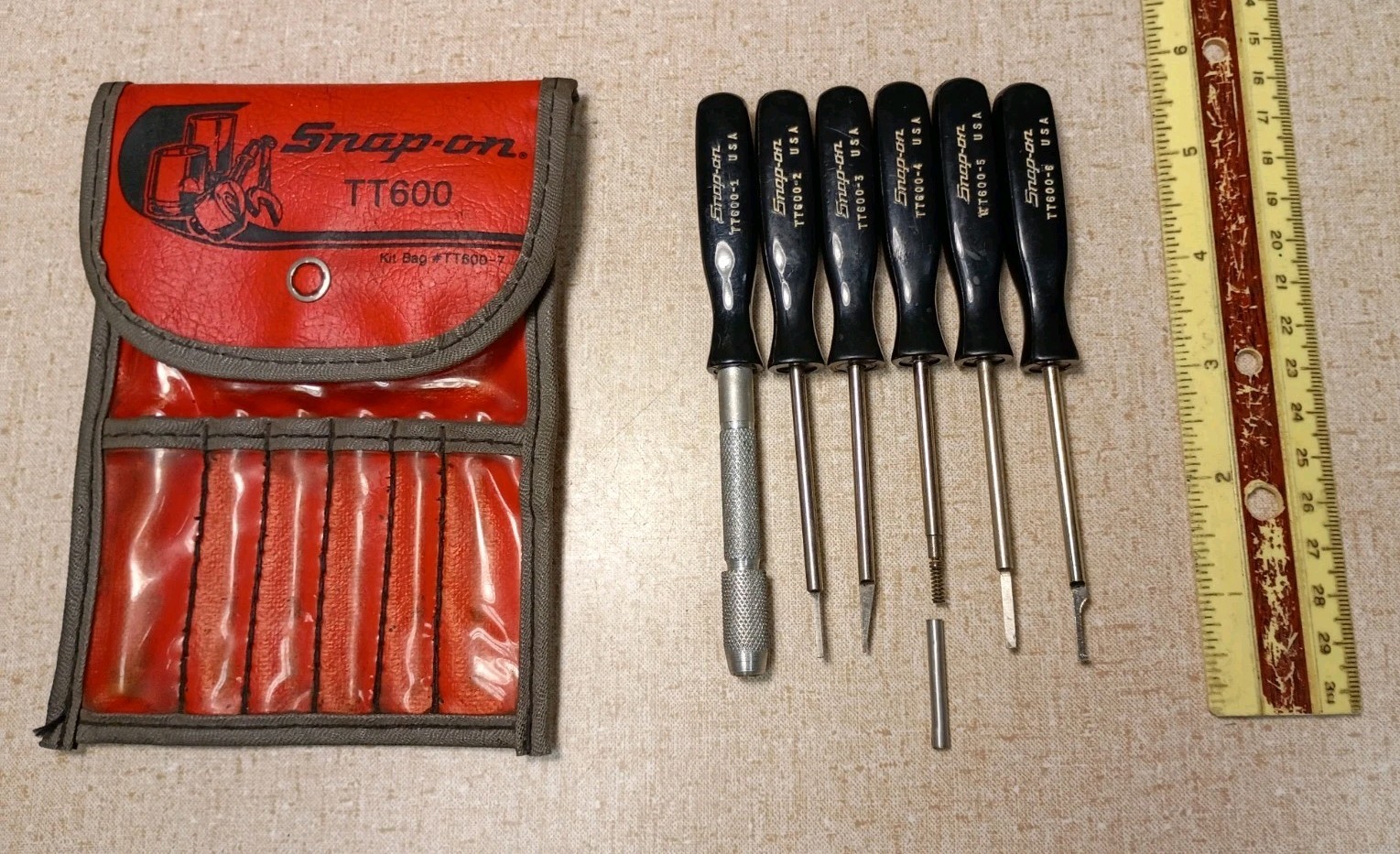 Snap On Tools USA 6pc Terminal Tool Set Kit TT600 2 3 4 5 6 & 7 Black Hard Grip