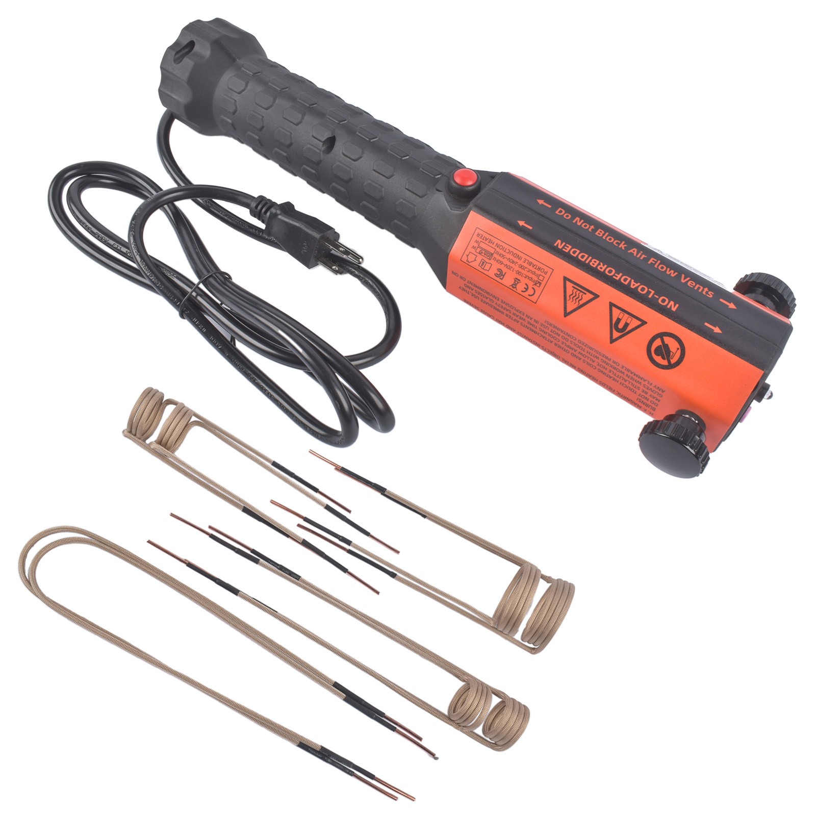 Hand Held Magnetic Induction Heater with 8 Coils + Portable Toolbox 110V 1/1.2KW