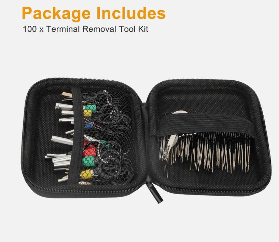 100pcs Automotive Connector Removal Tool Set W/ Pin Ejector Wire Extractor New