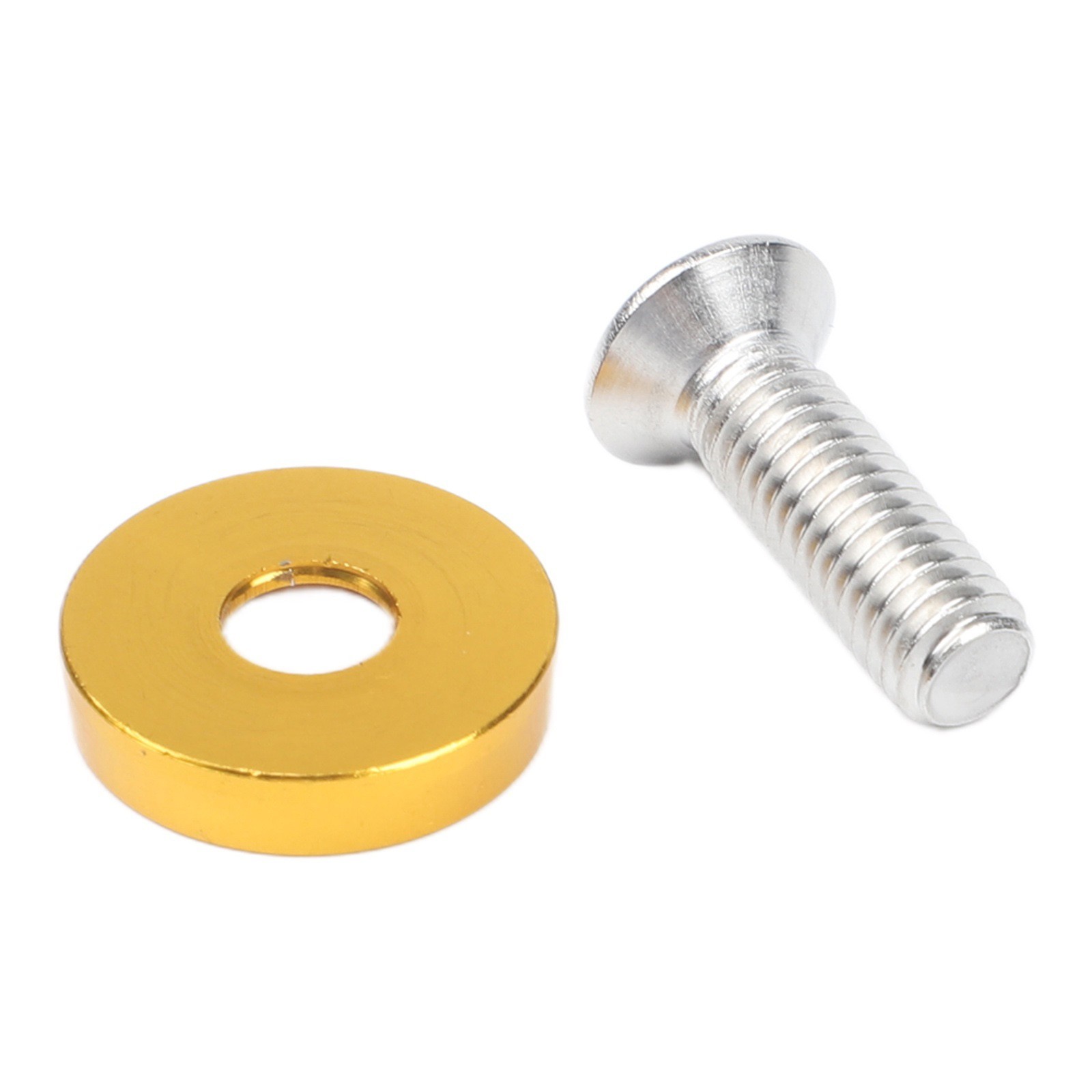 20 Pieces Golden Aluminum Fender Washers with M6 Screws for Car Repairs