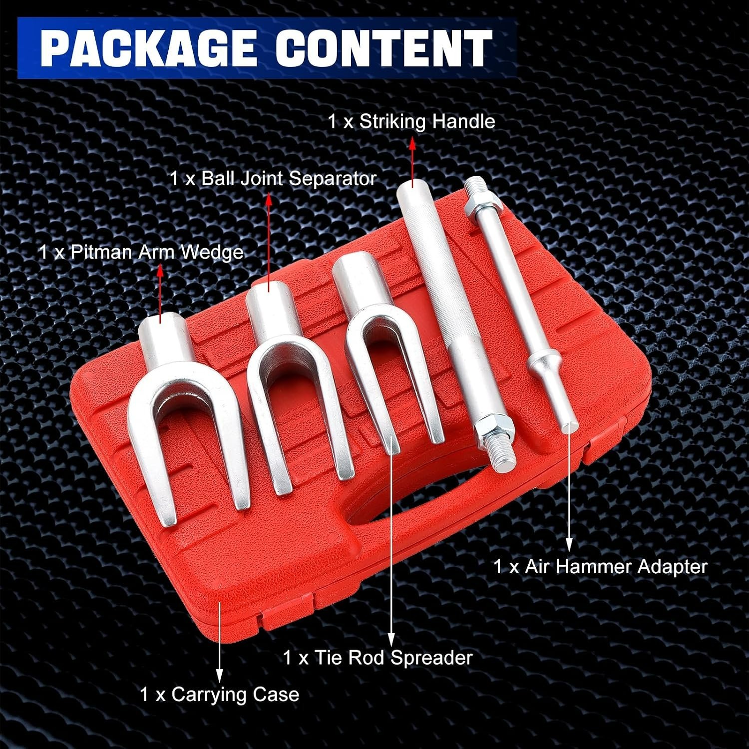 Efficient Ball Joint Remover and Tie Rod Tool Set – 5 Pieces with Storage Case