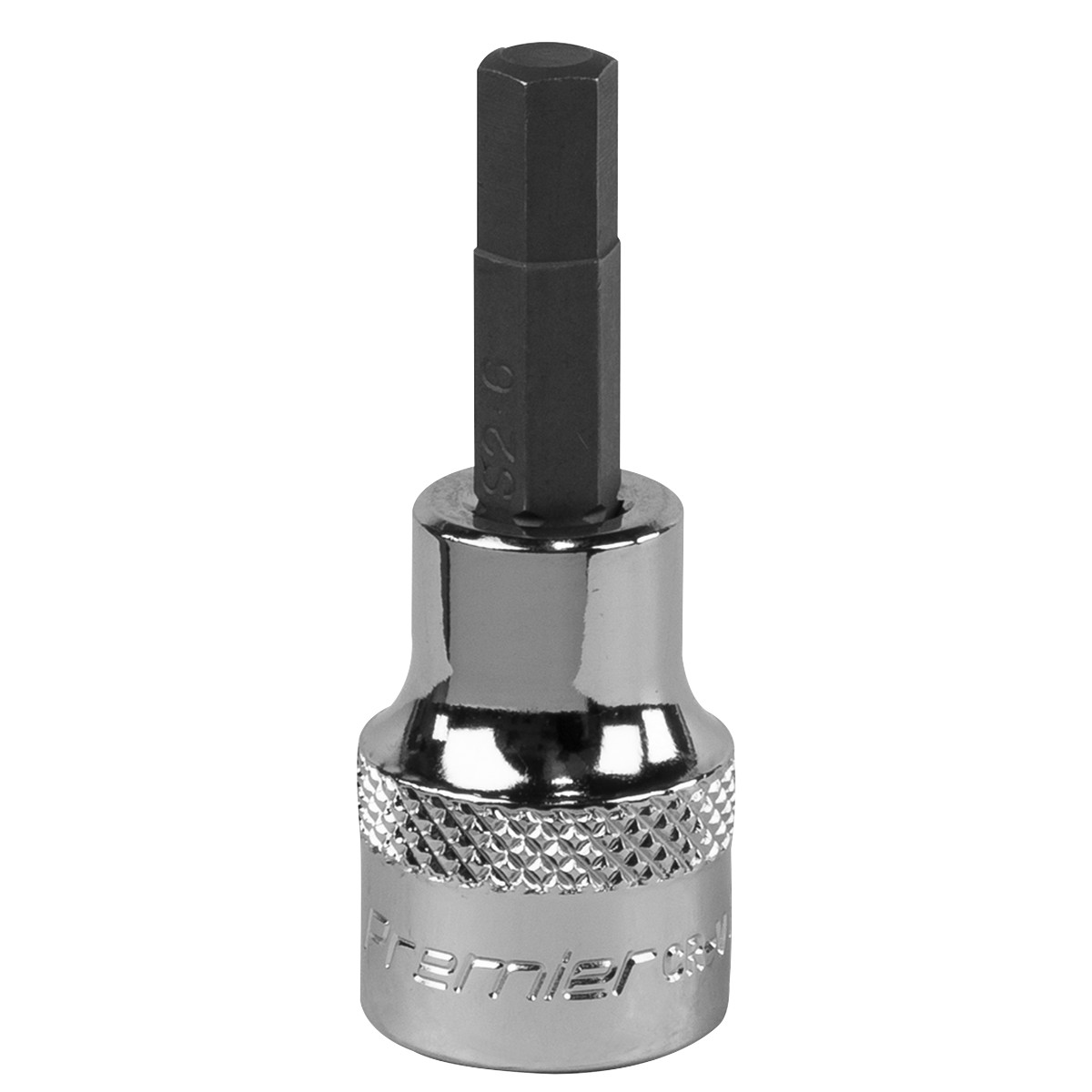 Sealey Hex Socket Bit 6mm 3/8″ Square Drive Forged Chrome Vanadium Steel SBH009