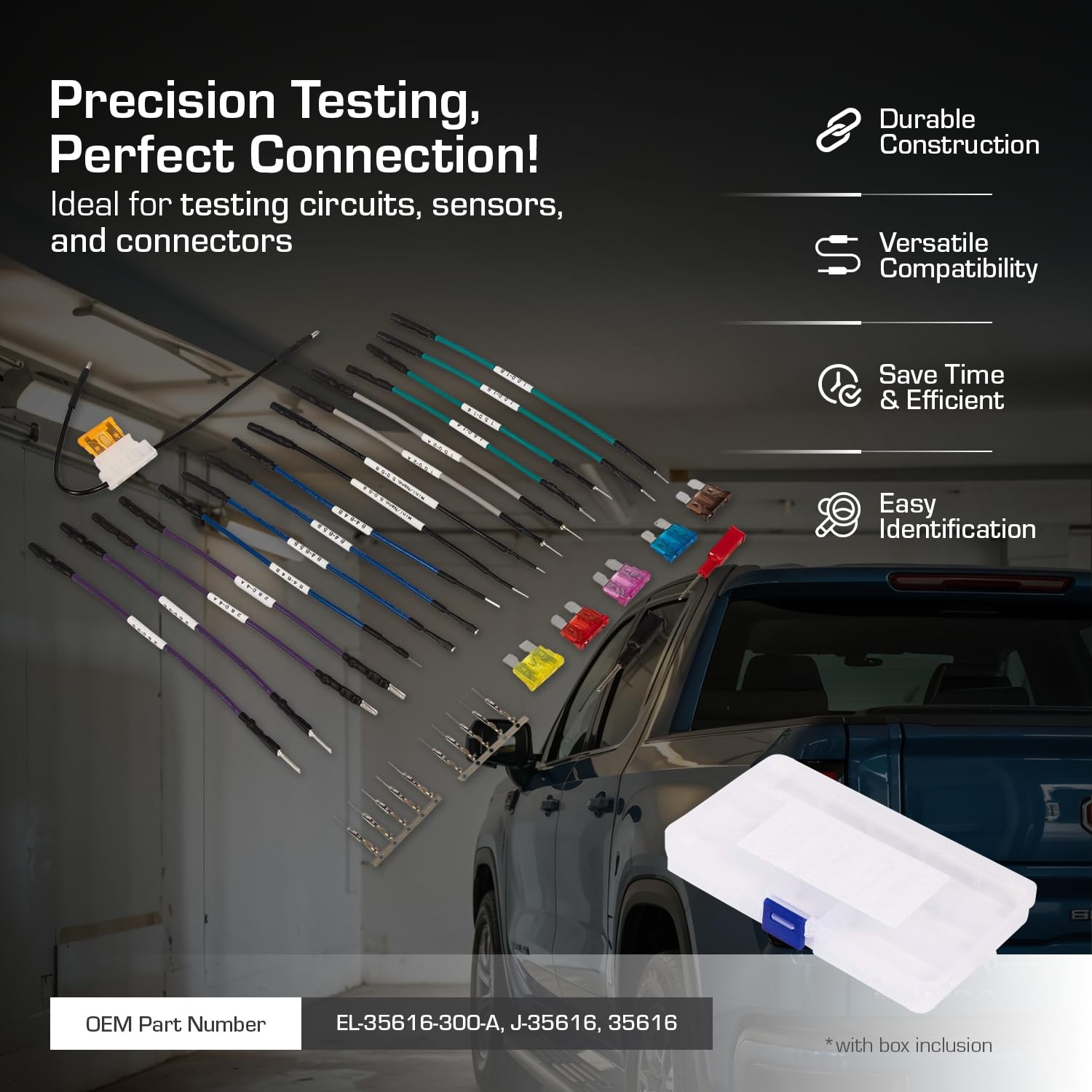 J-35616, TP-300-A Terminal Probe Test Kit for GM Vehicles EL-35616-300-A w/ Case