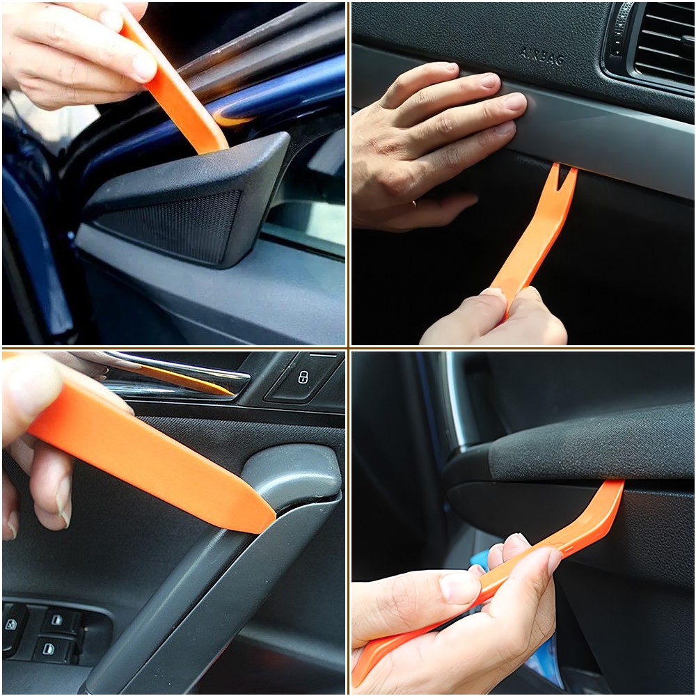 Car Trim Removal Tool Car Panel Door Dashboard Fastener Remover Pry 4PCS SET NEW