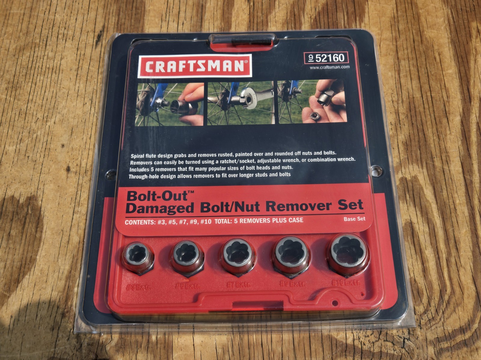 NOS SEARS Craftsman USA Bolt-Out Damaged Bolt/Nut Remover Extractor Set 52160