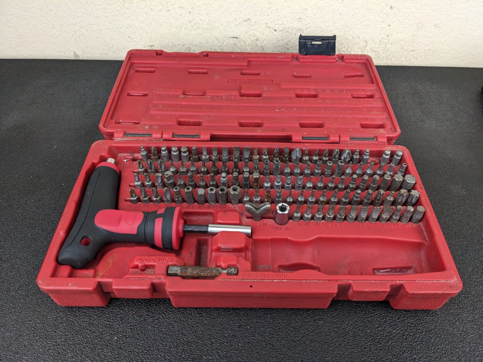 #bp375 Mac Tools Mac-Grip Ratcheting 1/4” Hex Bit Set SBDR123SA for Screwdriver