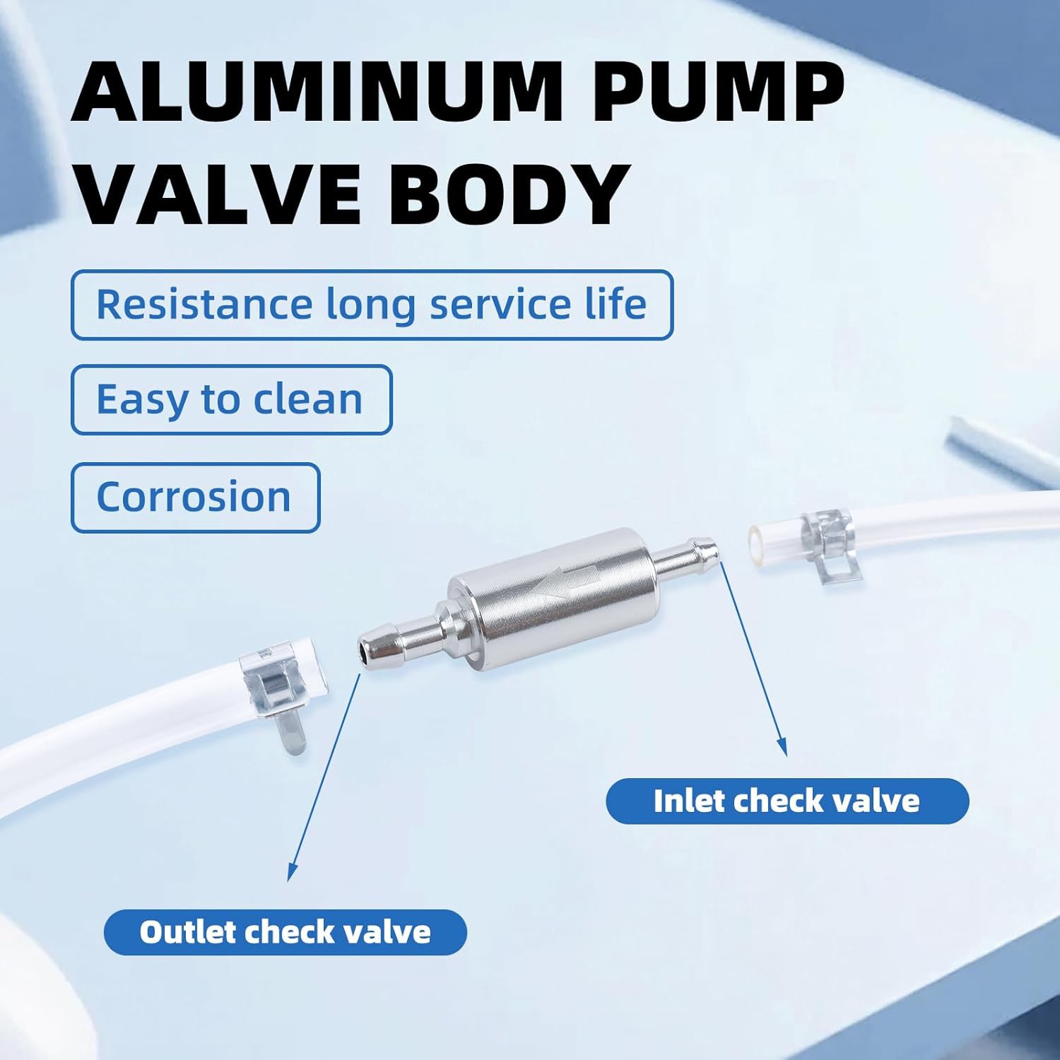 4 PCS Brake Bleeder Hose, One Way Check Valve Tube Bleeding Tool Kit Silver US