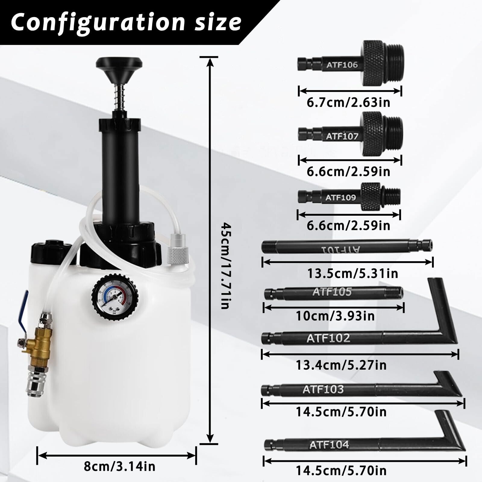 Manual Transmission Tool Fluid Oil Filling Filler System Fluid Transfer Set 3L