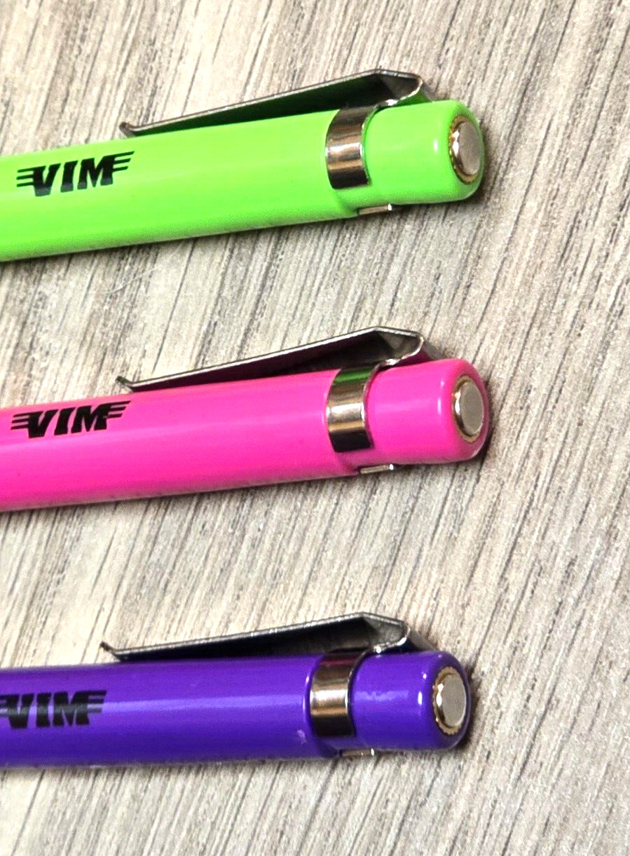 VIM Tools 3pc Mini Pocket Pry Bar Set w/Pocket Clip & Magnet Green, Pink, Purple