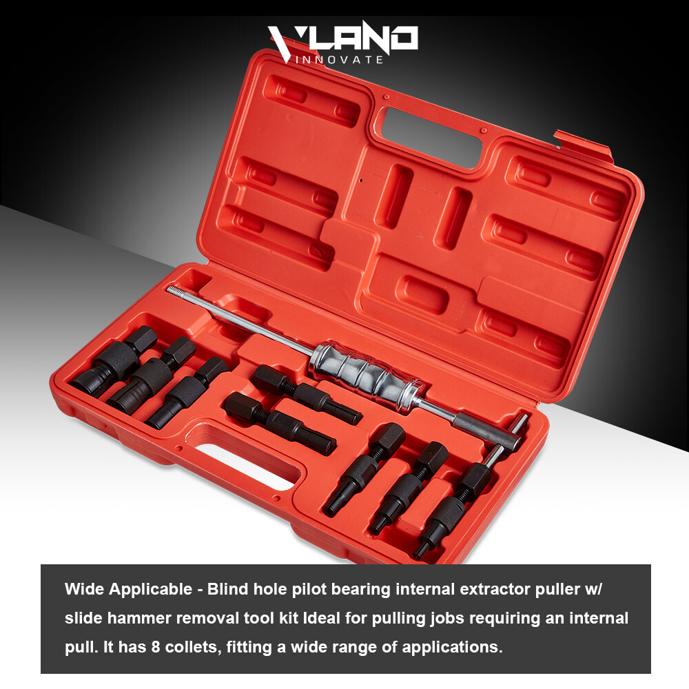 9pc Inner Bearing Puller Tool Kit Remover Slide Hammer Internal Blind Hole8-32mm