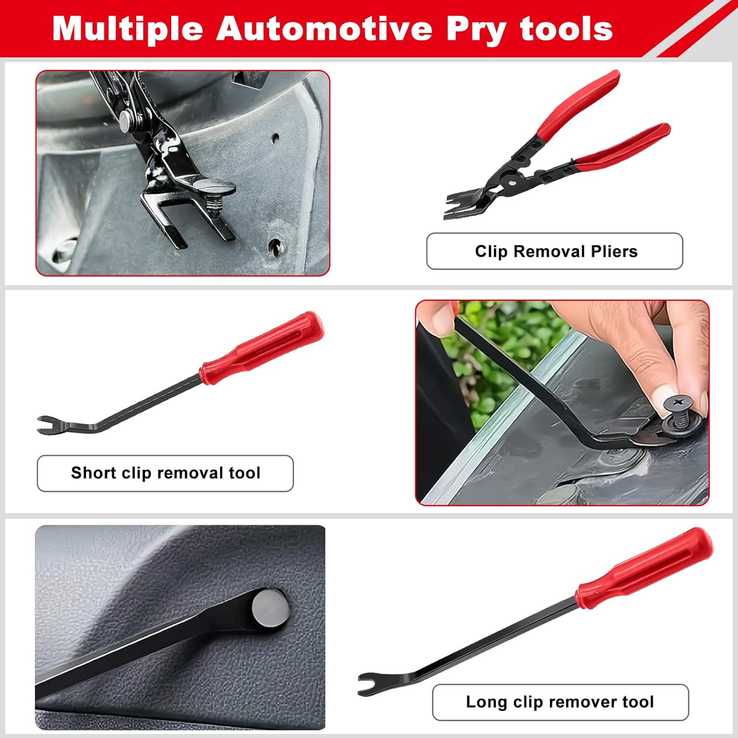 3 Pcs Clip Remover Tool, Clip Pliers Set Fastener Removal Tool , Auto Trim Remov