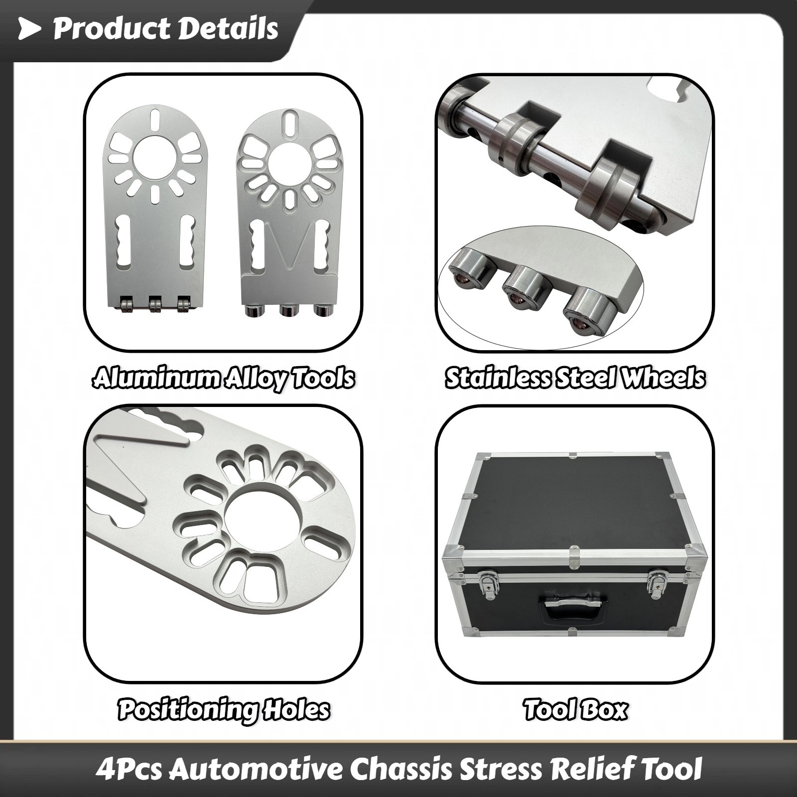 4Pcs Automotive Chassis Stress Relief Tool Bushing Adjustment Reset Tool Kit