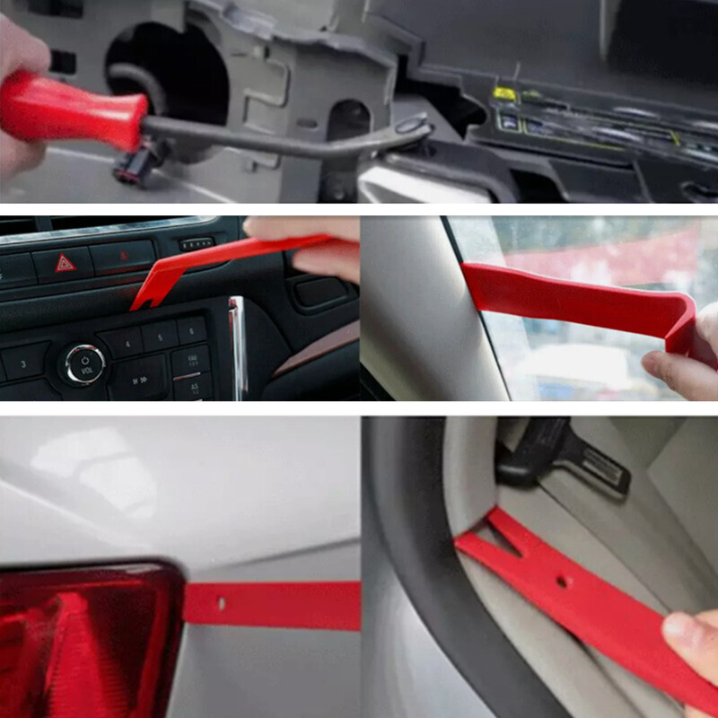 8PCS/SET Car Red Scratch Removal Tool Dash Panel Window Molding Fastener Remover