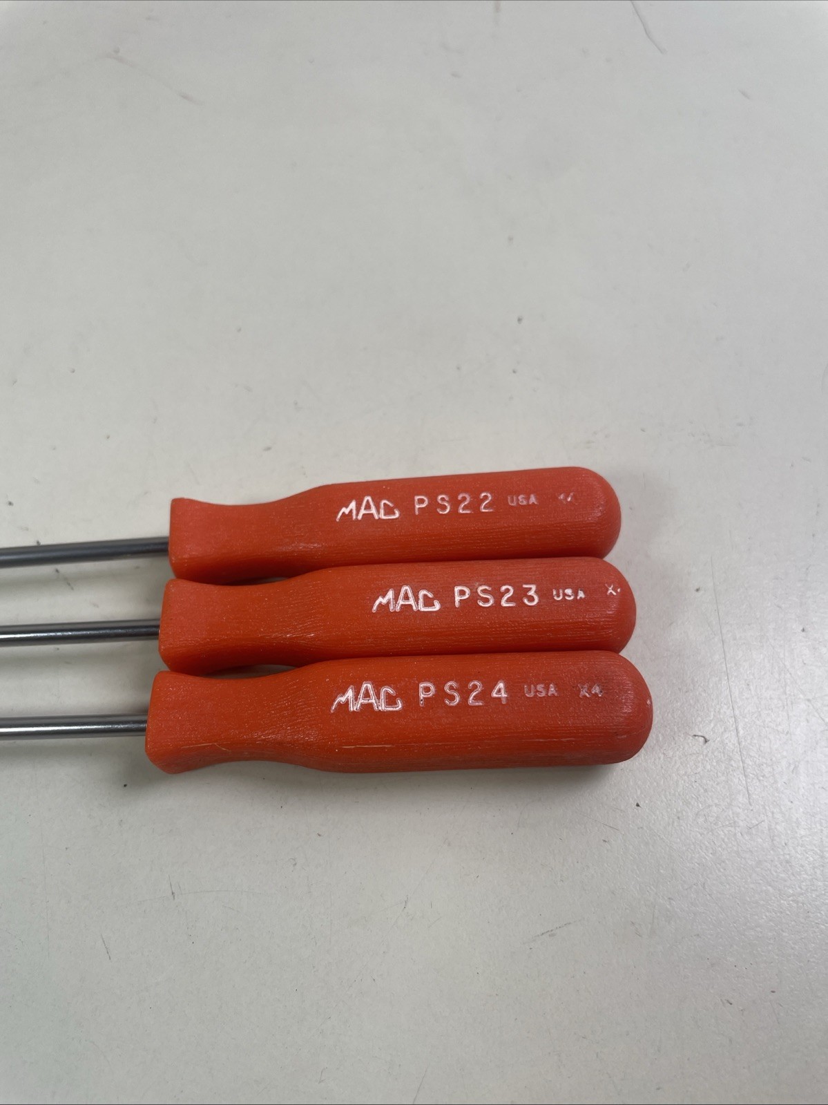 Mac Tools Red Handle 4pc Mini Pick Set PS4SA PS21 PS22 PS23 PS24 Great Condition