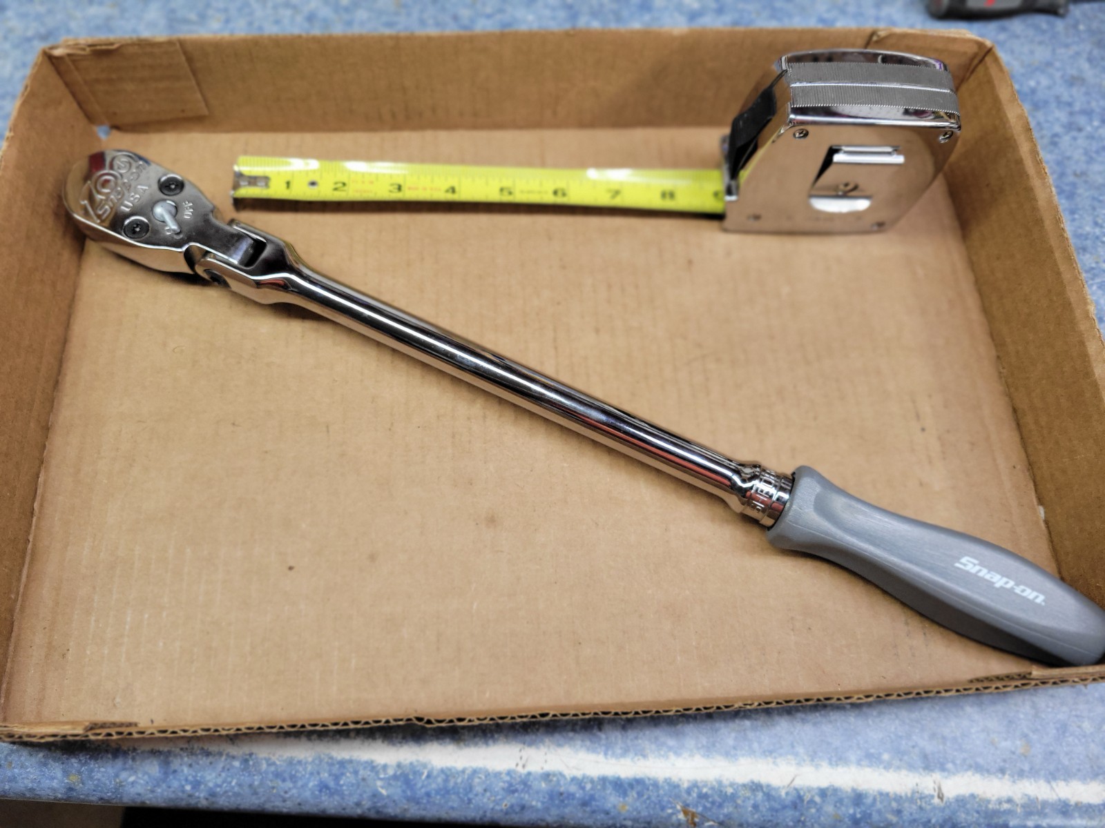 Snap-on USA 1/2″ Drive 100 Year Gray Hard Handle Flex Head Ratchet No SHFD80A